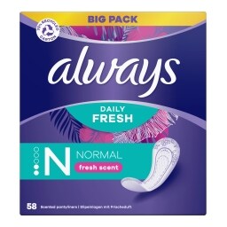 Always Dailies Normal Fresh & Protect intimky