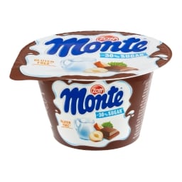 Zott Monte mléčný dezert čokoláda, lískové ořechy