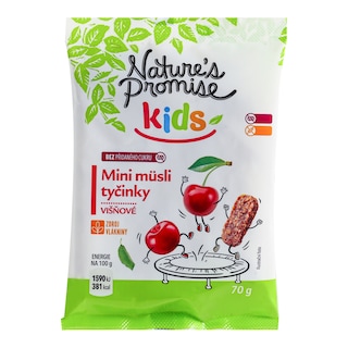 Nature's Promise Kids Müsli tyčinky višňové