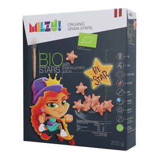 Milzu! Bio cereální hvězdičky černý rybíz