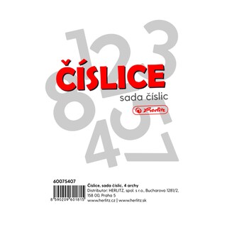 Číslice sada číslic 4 archy