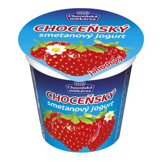 Choceňský jogurt smetanový jahodový