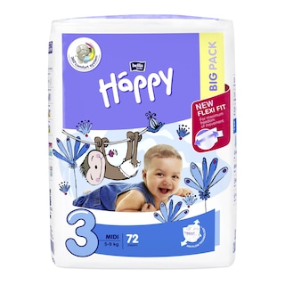 Happy Midi dětské pleny velikost 3