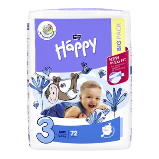 Happy Midi dětské pleny velikost 3