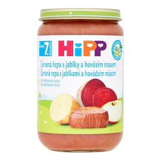 HiPP Bio Červená řepa s jablky a hovězím masem