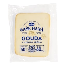 Naše Haná Gouda s uzeným aroma, bloček