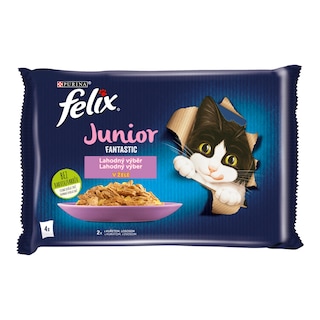 Felix Fantastic Junior želé s kuřetem a lososem