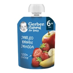 Gerber Natural Kapsička jablko, banán a jahoda