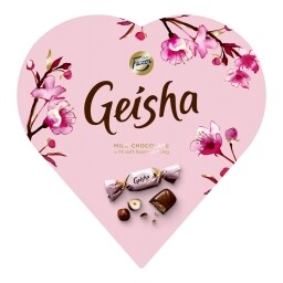 Geisha Čokoládové pralinky ve tvaru srdce