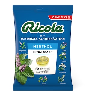 Ricola Bonbony mentol extra silný bez cukru