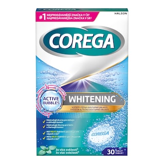 Corega Whitening čisticí tablety