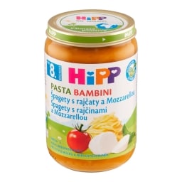 Hipp Bio Pasta Bambini špagety rajčata a sýr