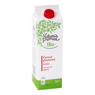 Nature's Promise Bio Mléko plnotučné čerstvé