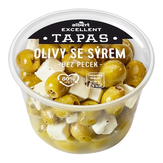 Albert Excellent Tapas Olivy se sýrem bez pecky