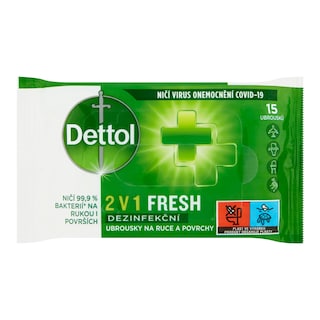 Dettol Fresh Dezinfekční ubrousky ruce a povrchy