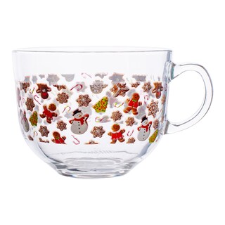 Hrnek s motivem perníčky sklo 400ml