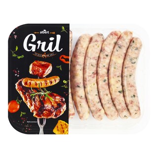 Albert Klobása vepřová se sýrem a špenátem