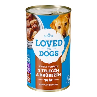 Albert krmivo pro psy telecí a drůbeží v omáčce