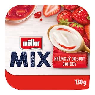 Müller mix jahoda  a bianco jogurt