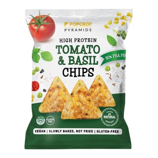 Proteinové chipsy rajče bazalka
