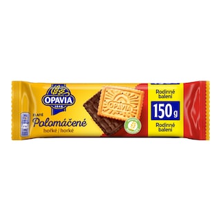 Opavia Zlaté Polomáčené sušenky v hořké čokoládě