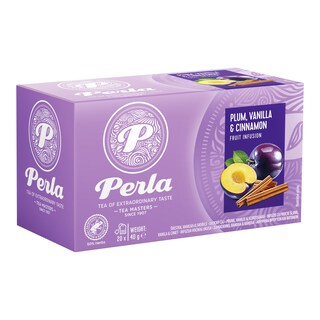 Perla Čaj ovocný švestka, vanilka a skořice