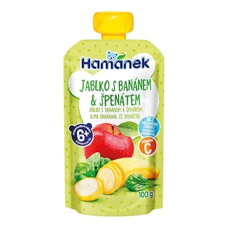Hamánek Pyré jablko, banán a špenát