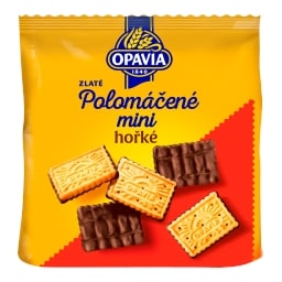 Opavia Zlaté Polomáčené Mini sušenky hořké