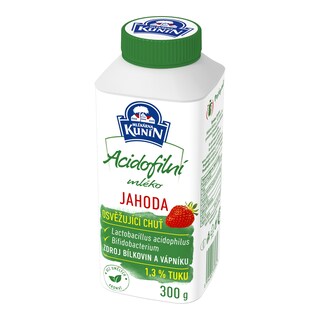 Mlékárna Kunín Acidofilní mléko jahoda