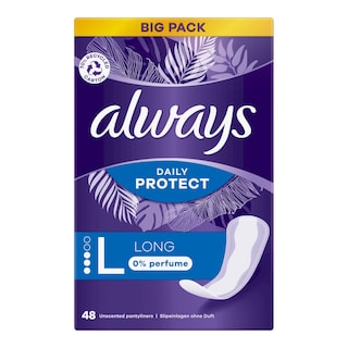 Always Daily Protect Long 0 % parfému Intimky