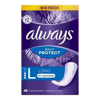Always Daily Protect Long 0 % parfému Intimky