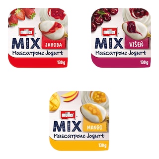 Müller Mix Mascarpone (mix příchutí)