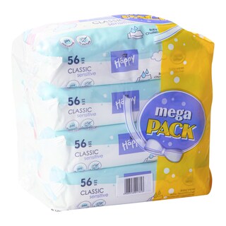 Happy vlhčené ubrousky Sensitive