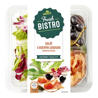 Fresh Bistro Salát losos s kapary a olivami