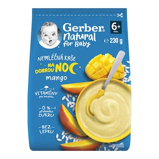 Gerber Nemléčná kaše na dobrou noc mango
