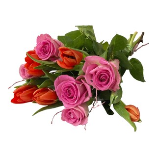 Valentýnská Kytice řezaná Tulipány a Růže