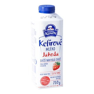 Mlékárna Kunín Kefírové mléko příchuť jahoda