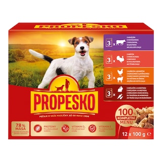 Propesko Kapsičky pro psy mix s masem