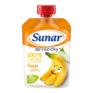 Sunar Do ručičky ovocná kapsička banán 4m+