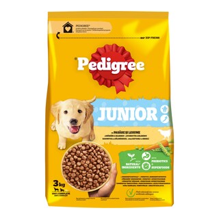 Pedigree granule M/L junior drůbeží se zelen.