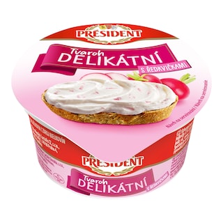 Président delikátní tvaroh ředkvička