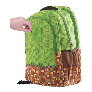 Pixie Crew Školní batoh Minecraft hnědo-zelený