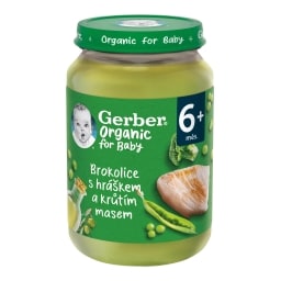 Gerber Organic Příkrm zelenina s krůtím masem