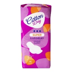 Cotton Day Dámské vložky s křidélky, super