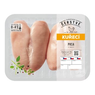 Kuřecí prsa s kostí chlazená