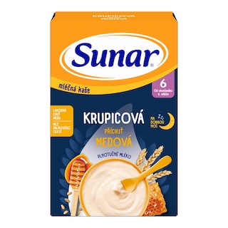 Sunar mléčná krupicová kaše na dobrou noc medová