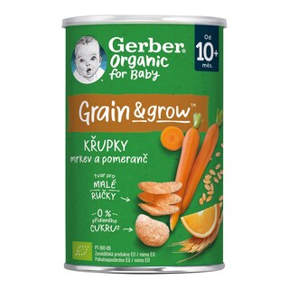 Gerber Organic Křupky mrkev, pomeranč