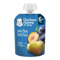 Gerber Natural Kapsička hruška a švestka