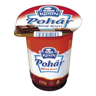 Kunín Pohár mléčný dezert příchuť čokoláda