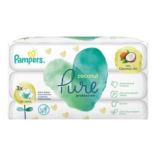 Pampers Coconut Pure Dětské čisticí ubrousky
